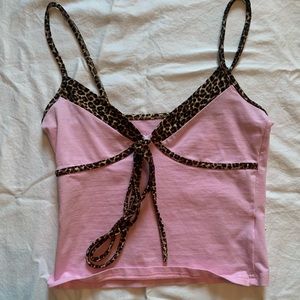 pink cheetah print tank top
